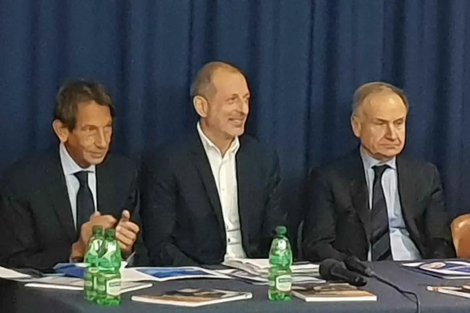 Bruno Perra, l'assessore regionale Andrea Biancareddu e Giovanni Petrucci (L'Unione Sarda - Garau)