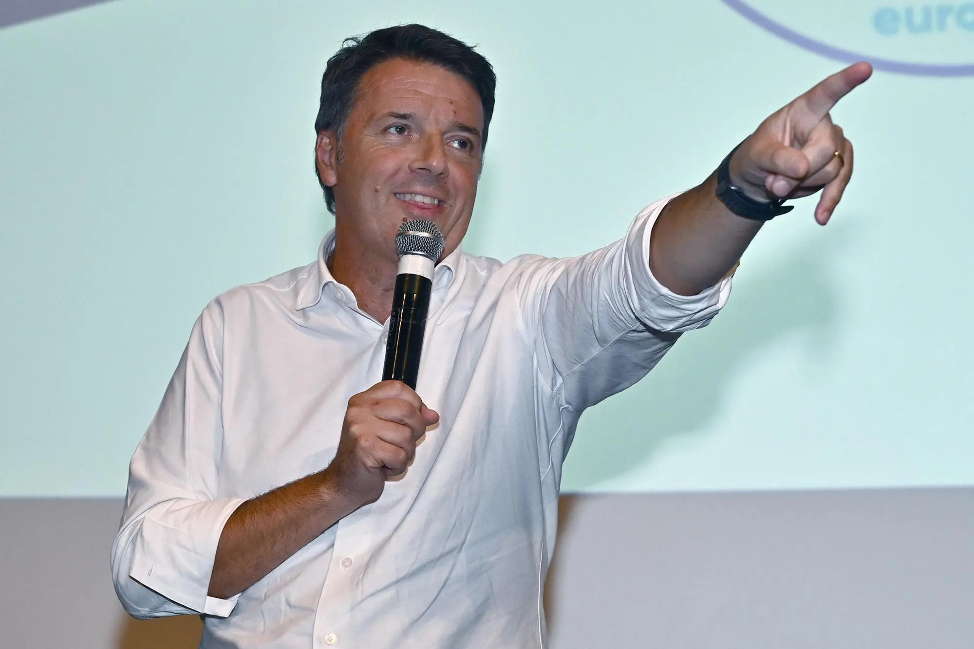 Matteo Renzi leader di Italia Viva durante l'incontro elettorale con i suoi sostenitori all'auditorium dell'Acquario, Genova, 17 settembre 2022. ANSA/LUCA ZENNARO