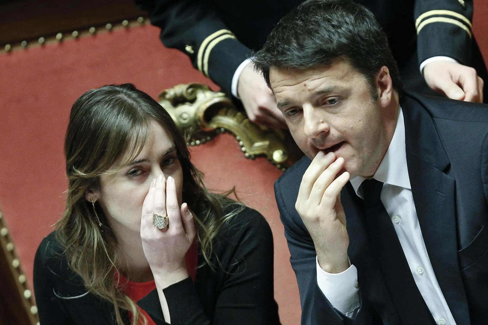 Matteo Renzi e Maria Elena Boschi (Ansa)