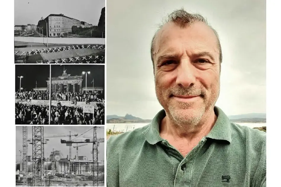 Alcuni scatti della mostra (di Karl Ludwig Lange) e a destra Gino Puddu (foto da lui concessa)