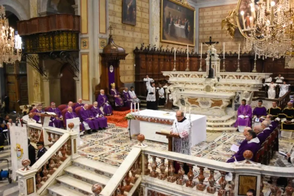 La cerimonia nella Cattedrale di Oristano