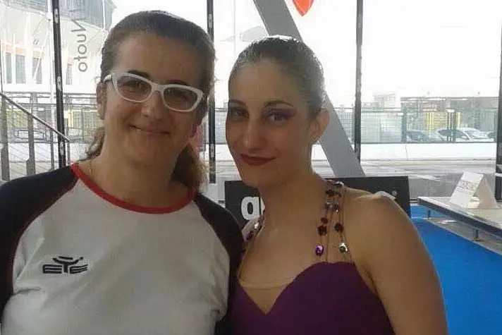 Francesca Deidda con l'allenatrice Anna Abate