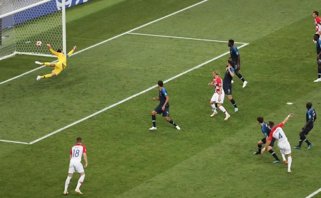 Il gol di Ivan Perisic visto da una posizione privilegiata dello stadio di Mosca
