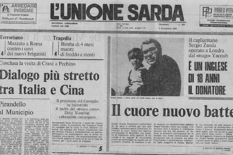 #AccaddeOggi: 1 novembre 1986, Sergio Zanda operato a Londra: è il primo sardo a essere sottoposto a un trapianto di cuore