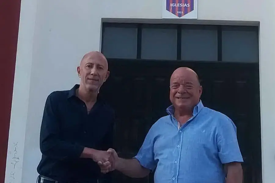 Marco Cossu e il presidente dell'Iglesias
