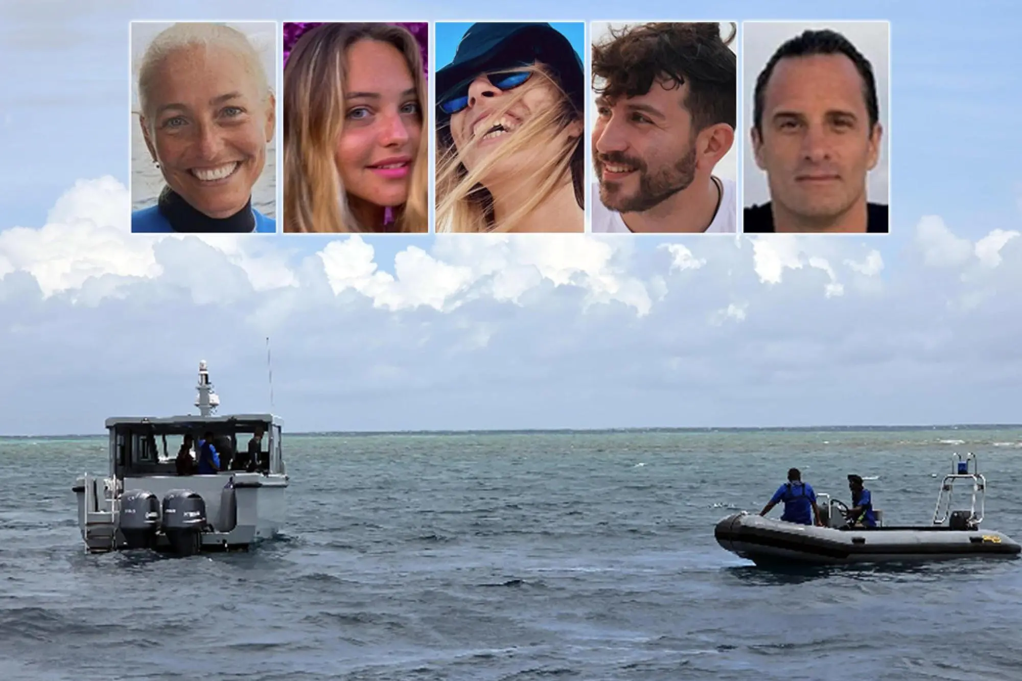 Le vittime, da sx: Monica Montefalcone, Giorgia Sommacal, Muriel Oddenino, Federico Gualtieri e Gianluca Benedetti