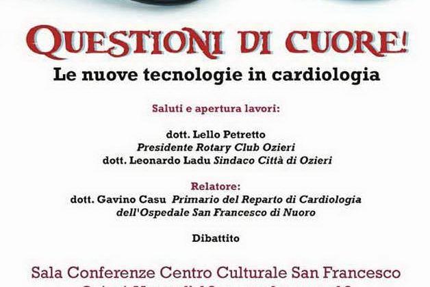 Nuove tecniche in cardiologia, se ne parla domani in una conferenza a Ozieri