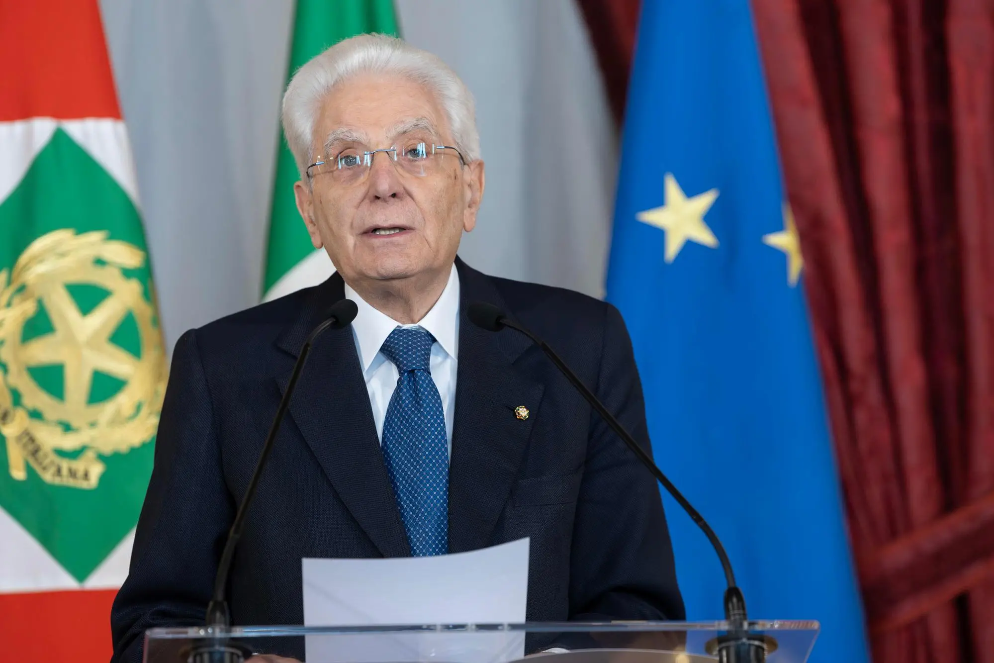Il Presidente della Repubblica Sergio Mattarella (Ansa)
