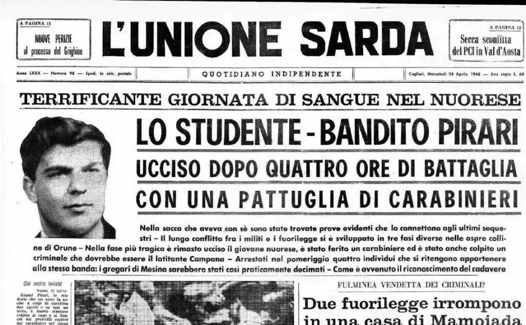 #AccaddeOggi: 24 aprile 1968. Lo studente-bandito viene ucciso, la giornata di sangue nel Nuorese