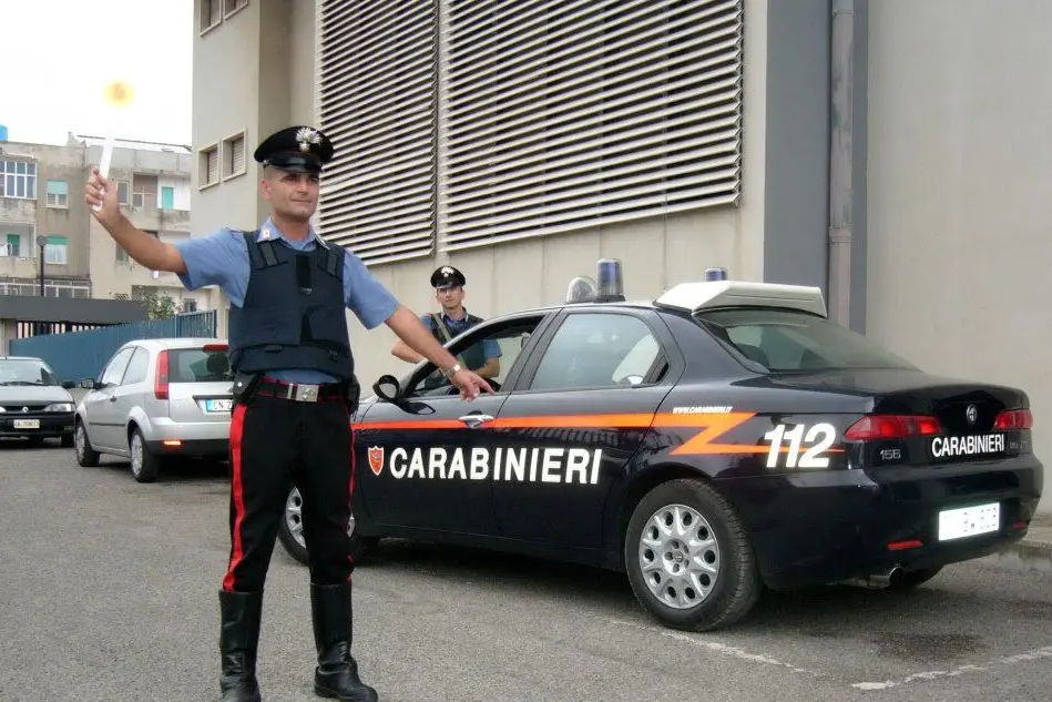 Un posto di blocco dei carabinieri