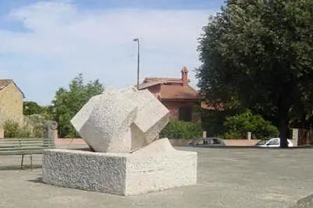 La piazza di Ales dedicata ad Antonio Gramsci (foto Antonio Pintori)