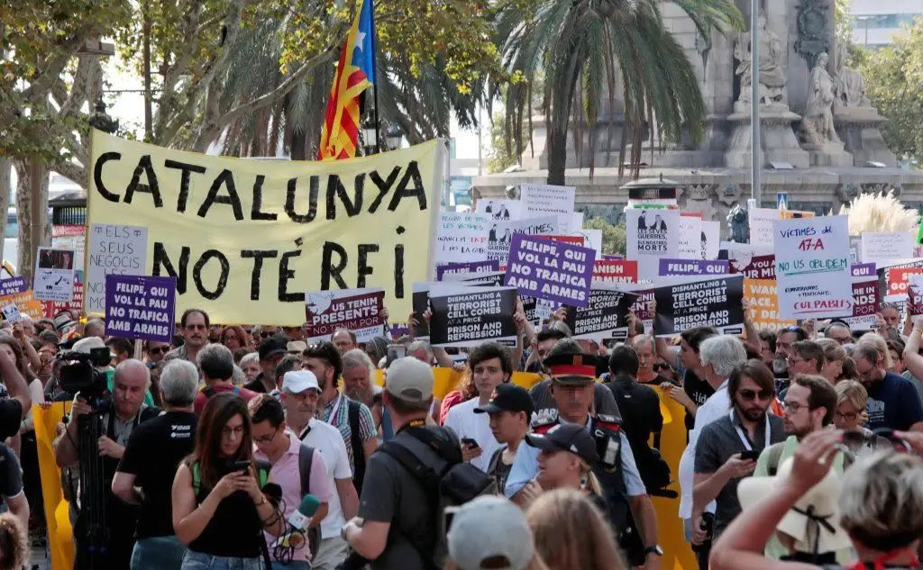 Per molti è stata anche un'occasione per rivendicare, davanti alle autorità di Madrid, l'orgoglio catalano dopo il referendum e la repressione