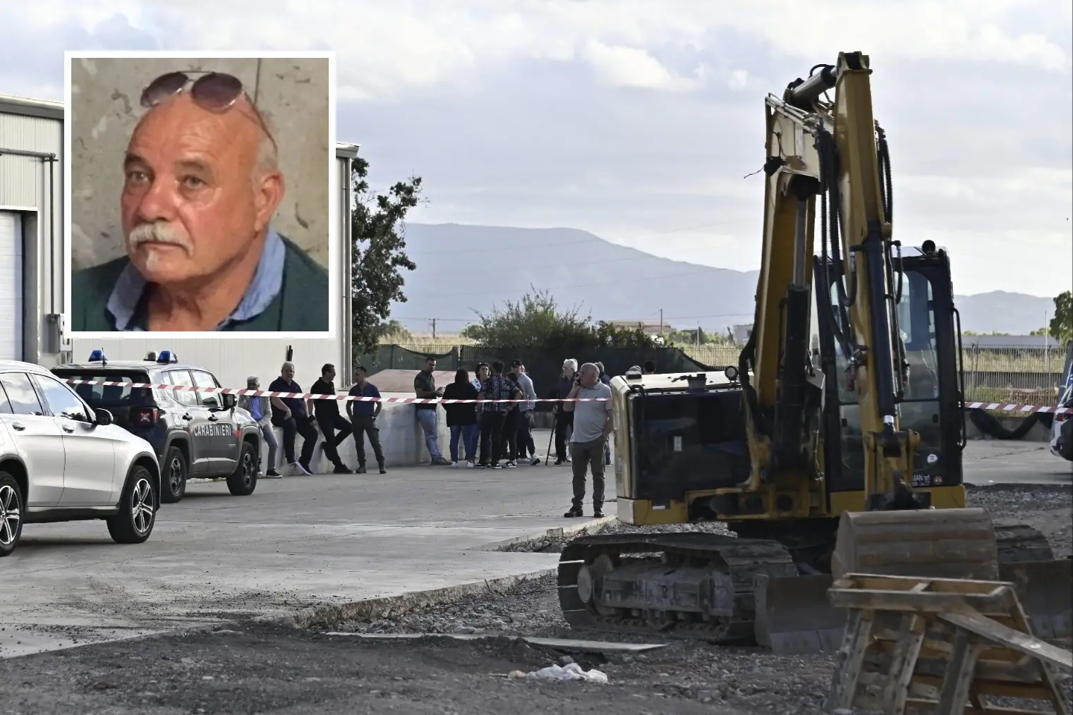 Il luogo dell'incidente e, nel riquadro, Antonio Meloni (Alessandra Chergia)