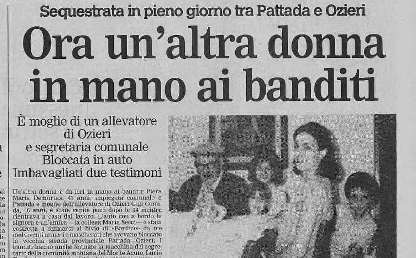 Il giorno del rapimento (tutte le foto sono Archivio L'Unione Sarda)