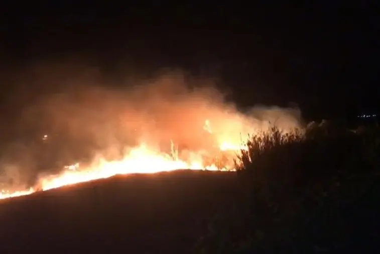 L'incendio (L'Unione Sarda - Scano)