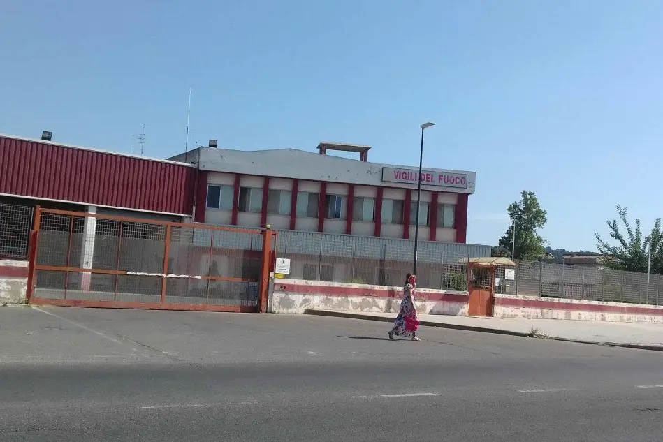 La caserma dei Vigili del fuoco di Carbonia (L'Unione Sarda - Scano)