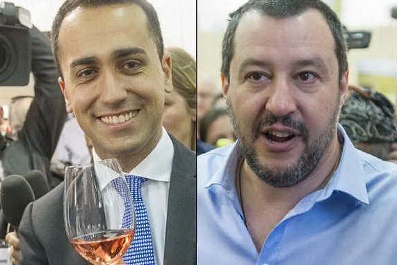 Luigi Di Maio e Matteo Salvini al Vinitaly