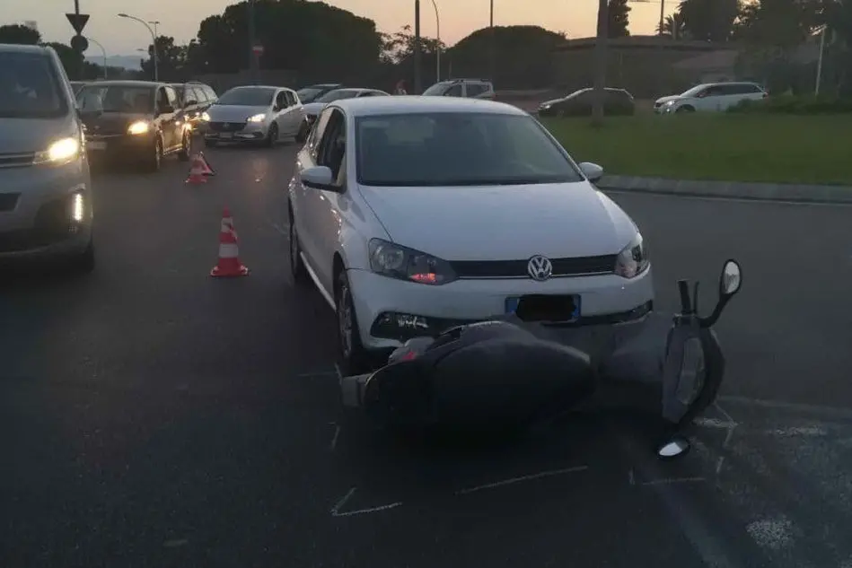 Il luogo dell'incidente (Foto Polizia municipale)