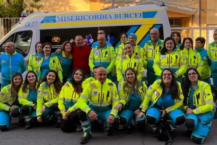 I volontari dell’Associazione della Confraternita di Misericordia di Burcei