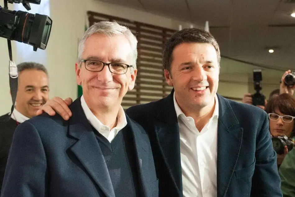 Pigliaru insieme a Matteo Renzi
