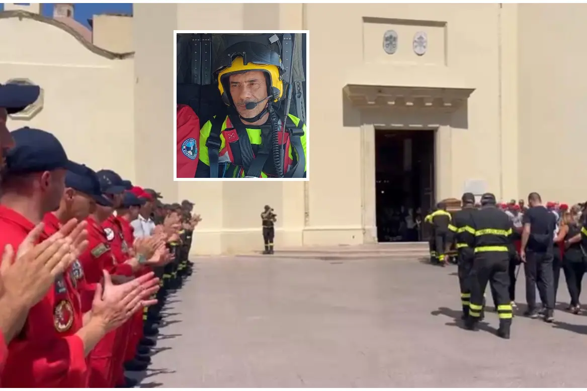 Quartu, l'addio al Vigile del fuoco Pietro Isola: "Grazie per quello che hai fatto"