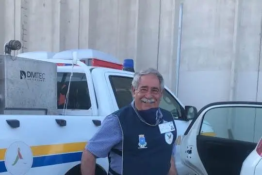Il presidente della Protezione Civile di Pabillonis PIetro Sida