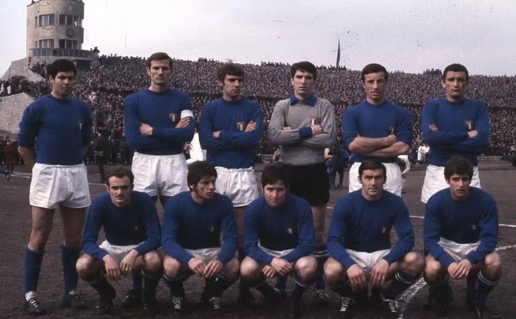 Con la nazionale italiana del '68