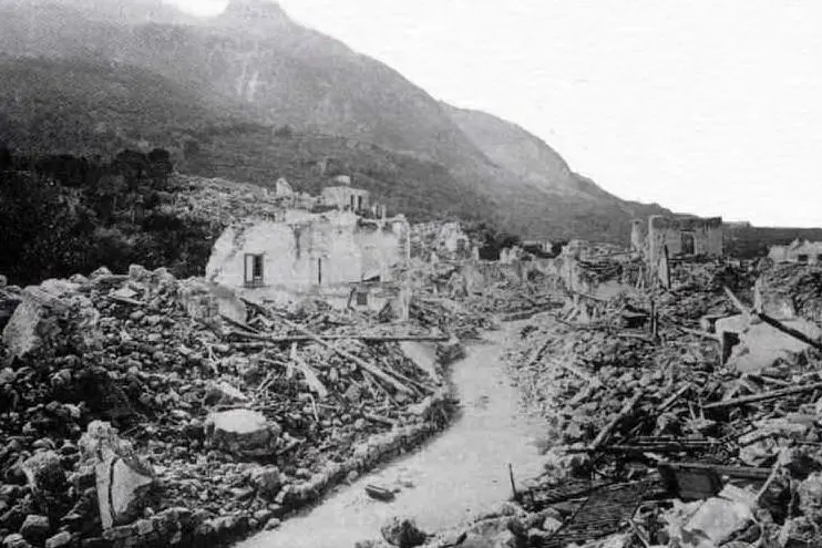 Un'immagine del drammatico terremoto del 1883