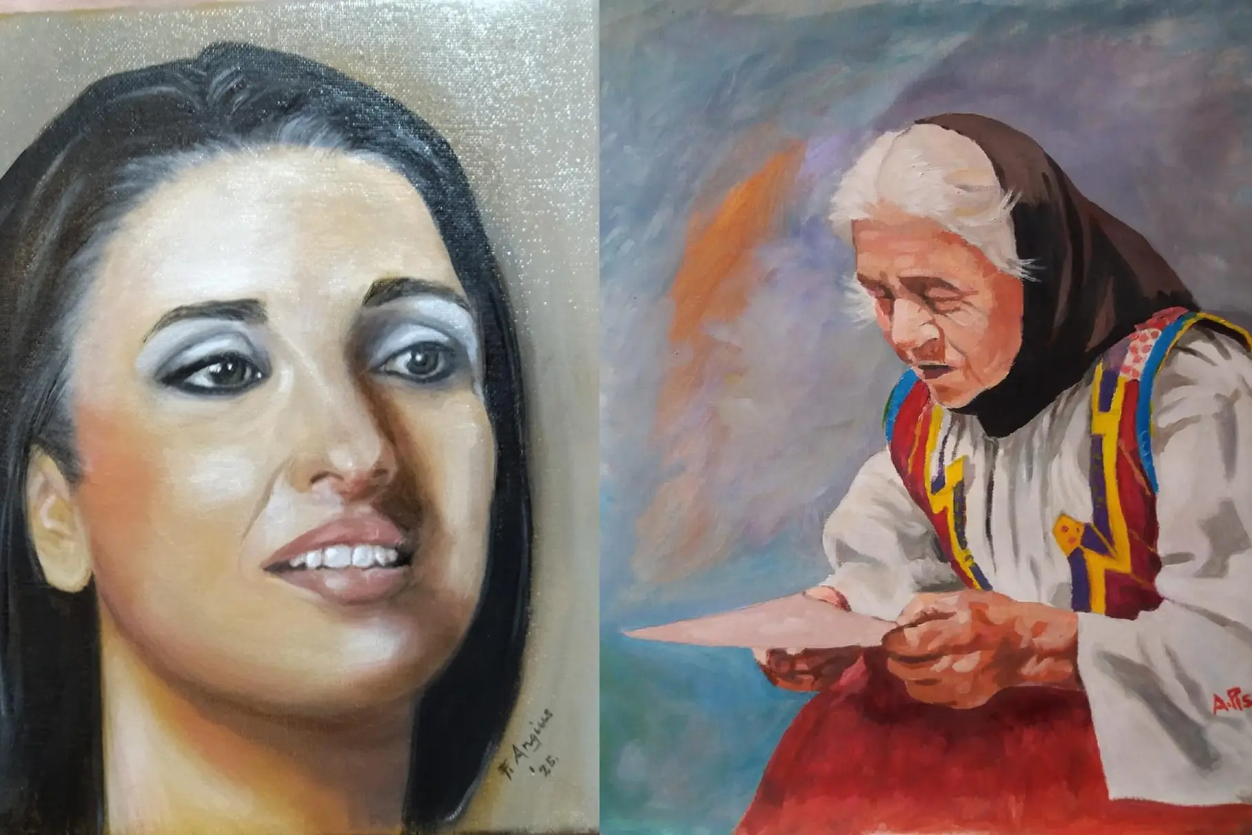 Due delle opere esposte (foto ufficio stampa)