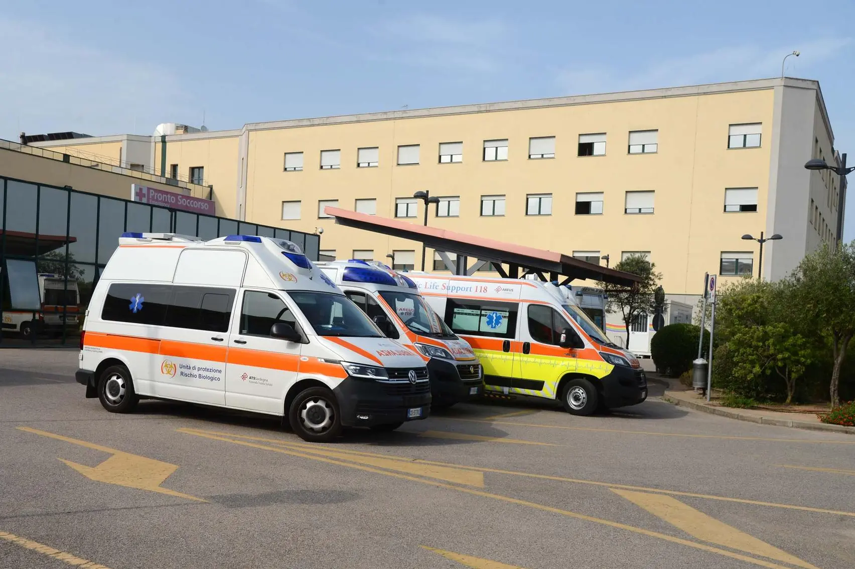 Il Pronto Soccorso dell'ospedale Giovanni Paolo II di Olbia (foto Antonio Satta)