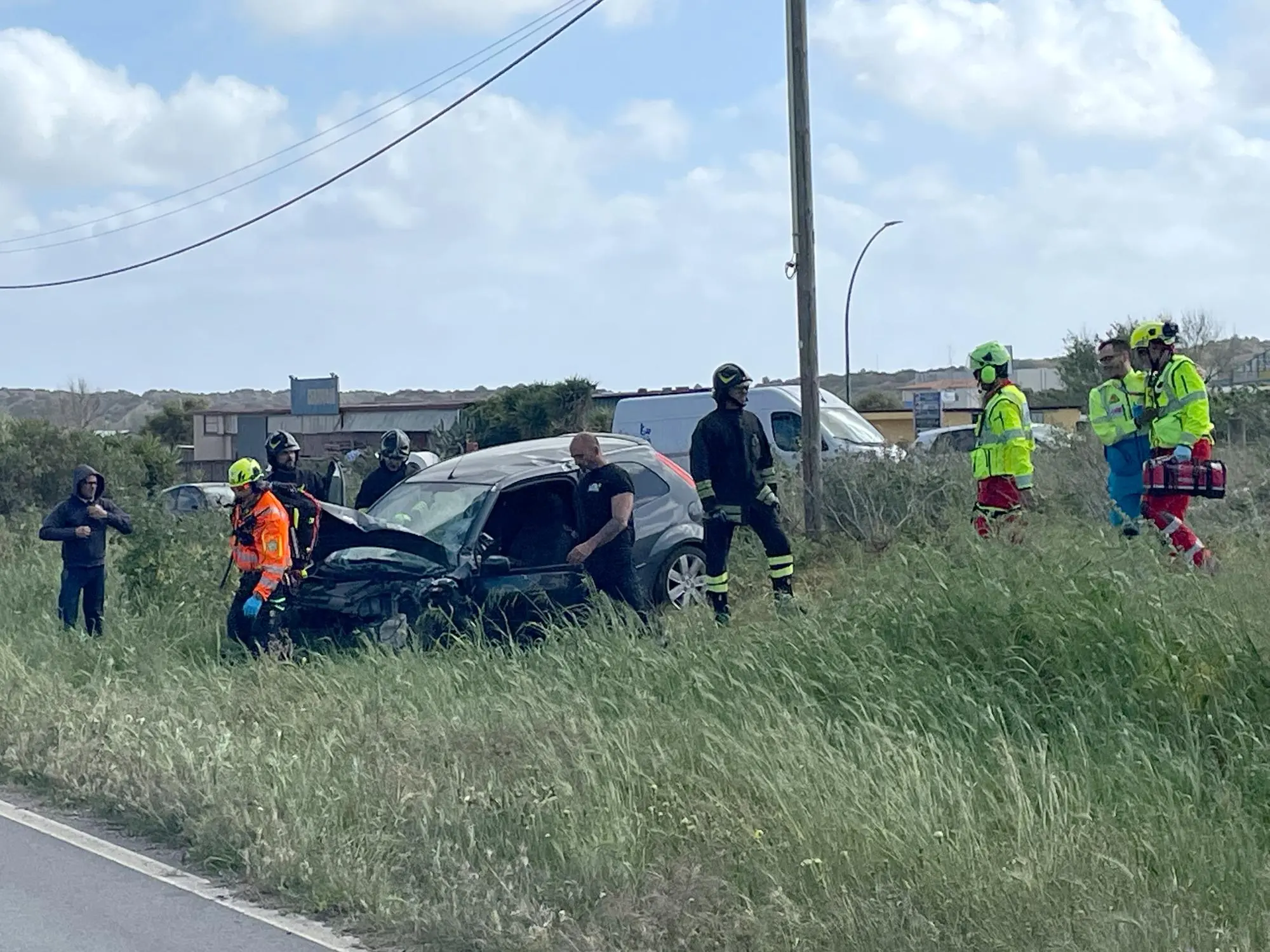L'incidente sulla statale 126 a Carbonia (Murru)