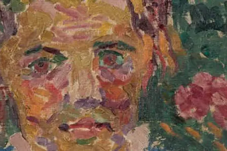 Particolare della "Testa di bambina" di Boccioni