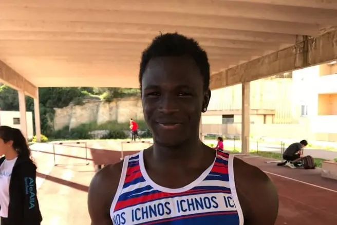 Cheikh Diallo, 20 anni, sprinter della Ichnos Sassari (foto concessa Ichnos Sassari)