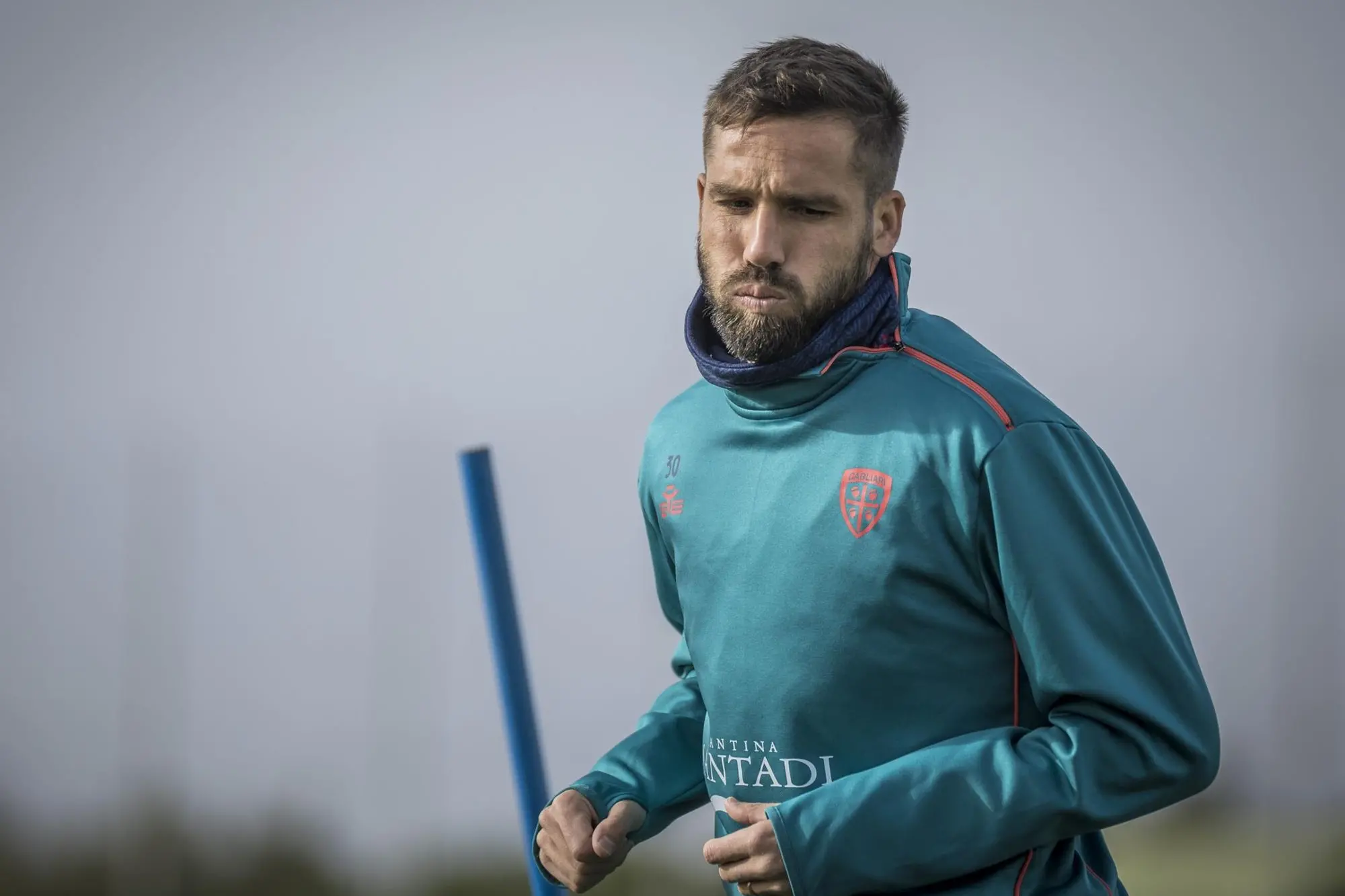 Pavoletti in allenamento (Cagliari Calcio)