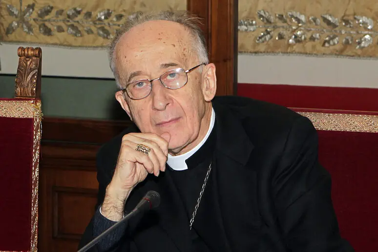 Il cardinale Camillo Ruini (foto Ansa)