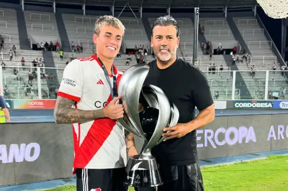 Daniel Fonseca con il figlio Nicolas (da Instagram)