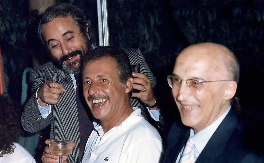Falcone e Borsellino con Antonino Caponnetto