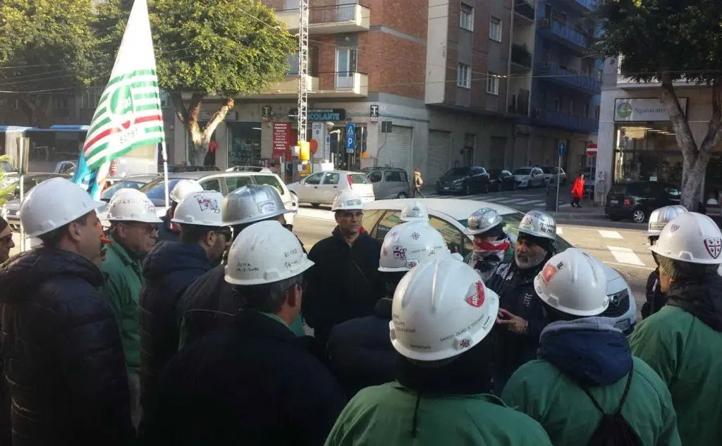 Il sit-in a Cagliari