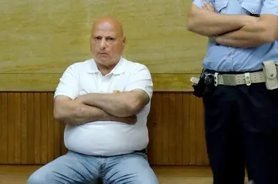 Graziano Mesina a Cagliari durante il processo per il traffico di droga (archivio)