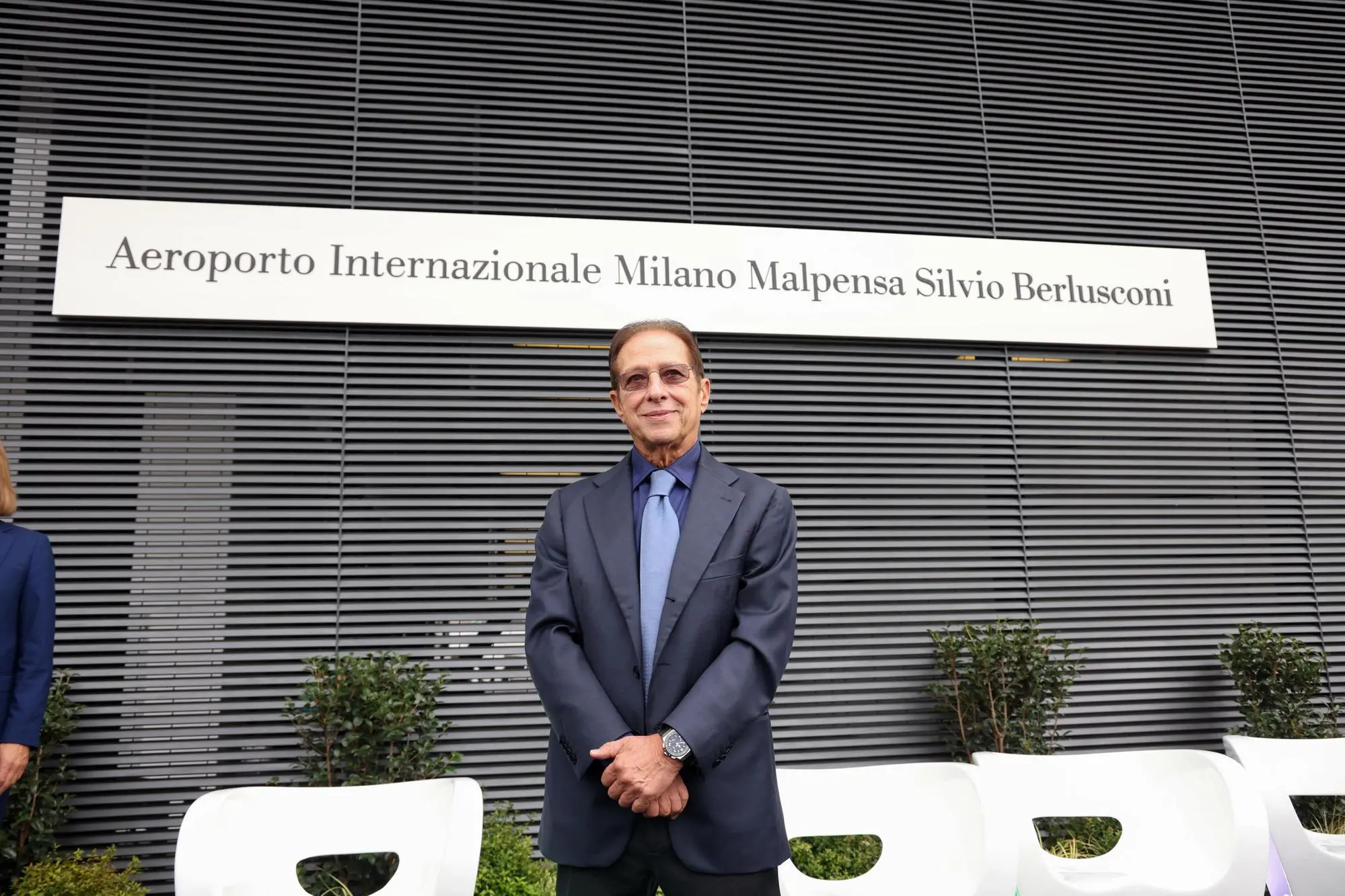 Paolo Berlusconi in occasione dell’intitolazione dell’aeroporto internazionale di Malpensa a Silvio Berlusconi. Somma Lombarda, Varese 25 Settembre 2026 ANSA / MATTEO BAZZI