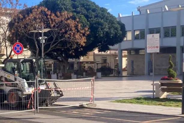 I lavori al corso Vittorio Emanuele (foto Pala)