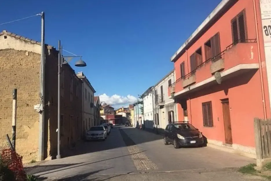 Uno scorcio di via Convento, una delle strade principali di San Gavino Monreale (foto Pittau)