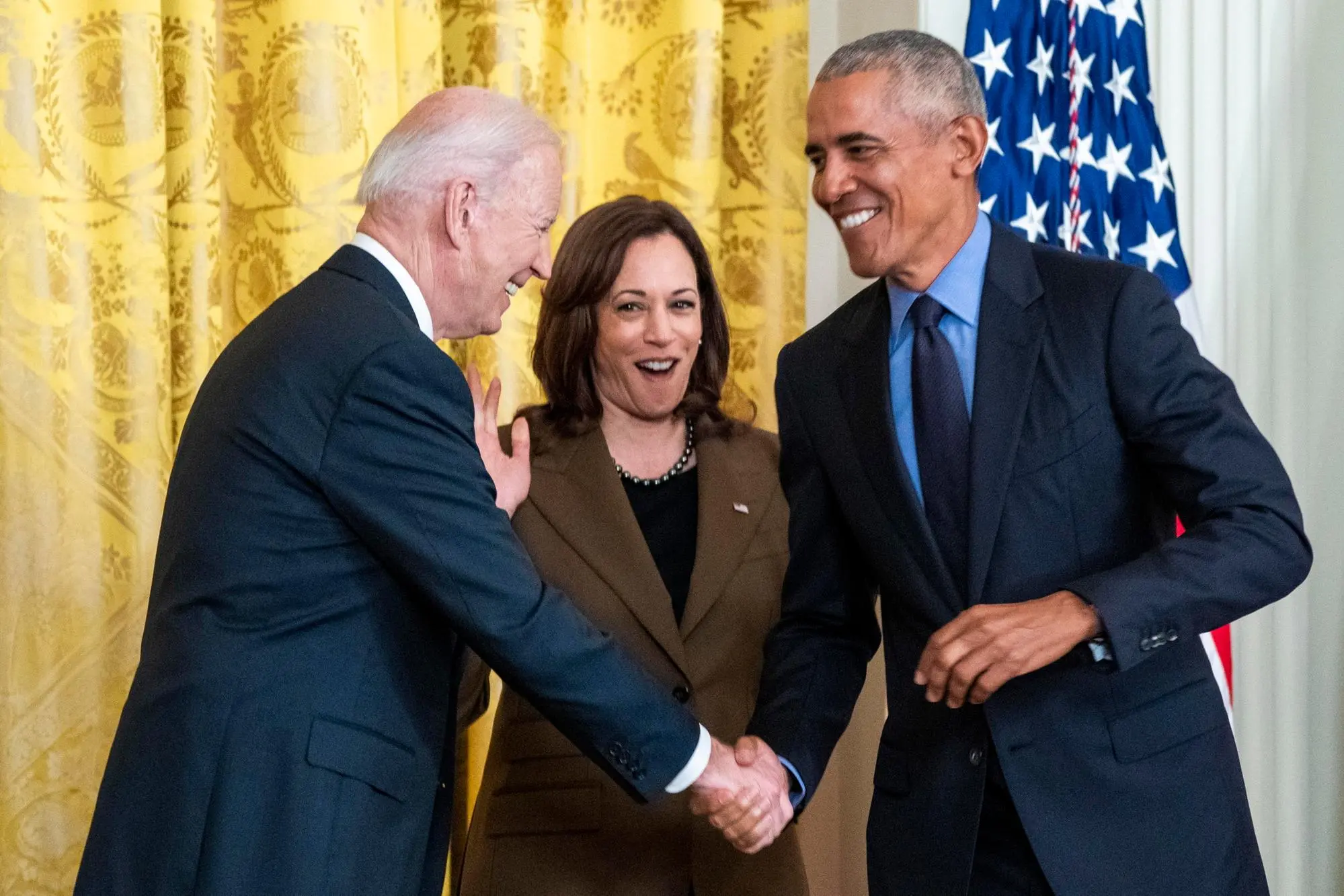 Biden, Harris e Obama (Ansa)