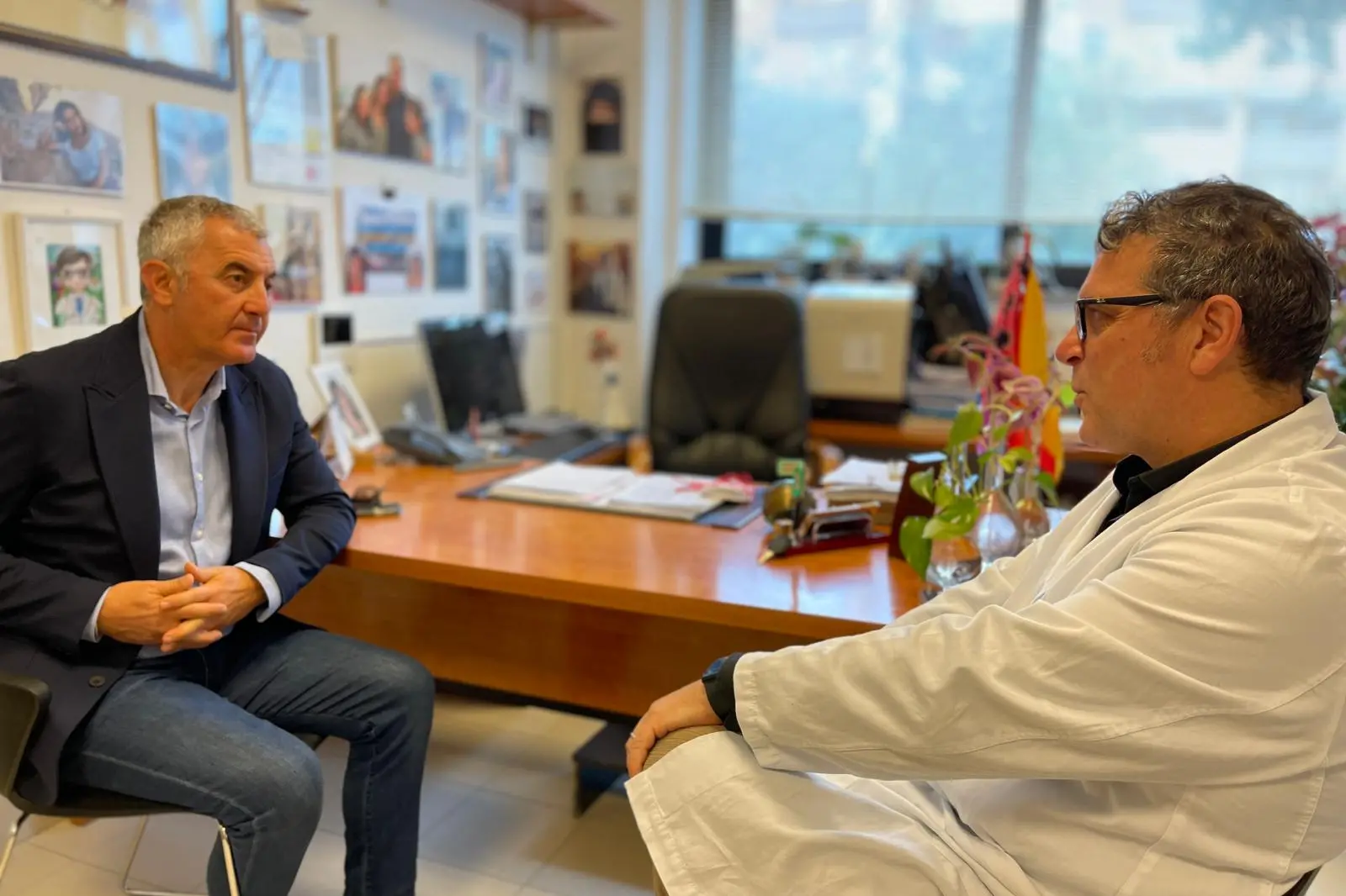 Il sindaco Mario Conoci e il direttore del presidio ospedaliero Gioacchino Greco (foto Fiori)