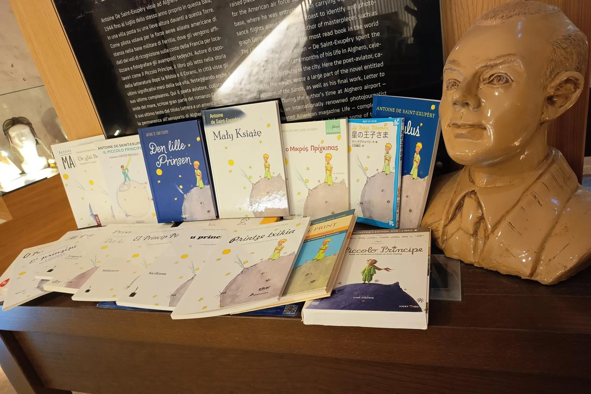 I volumi donati al Museo di Saint Exupery dal professor Schirosi