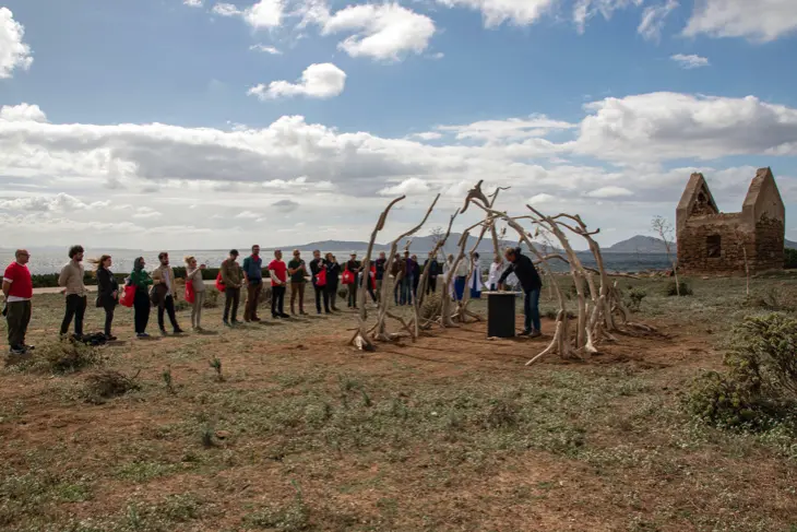 Un momento della Biennale all'Asinara (foto concessa)