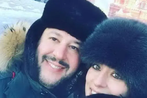 Salvini e la Isoardi in vacanza a Mosca, a gennaio