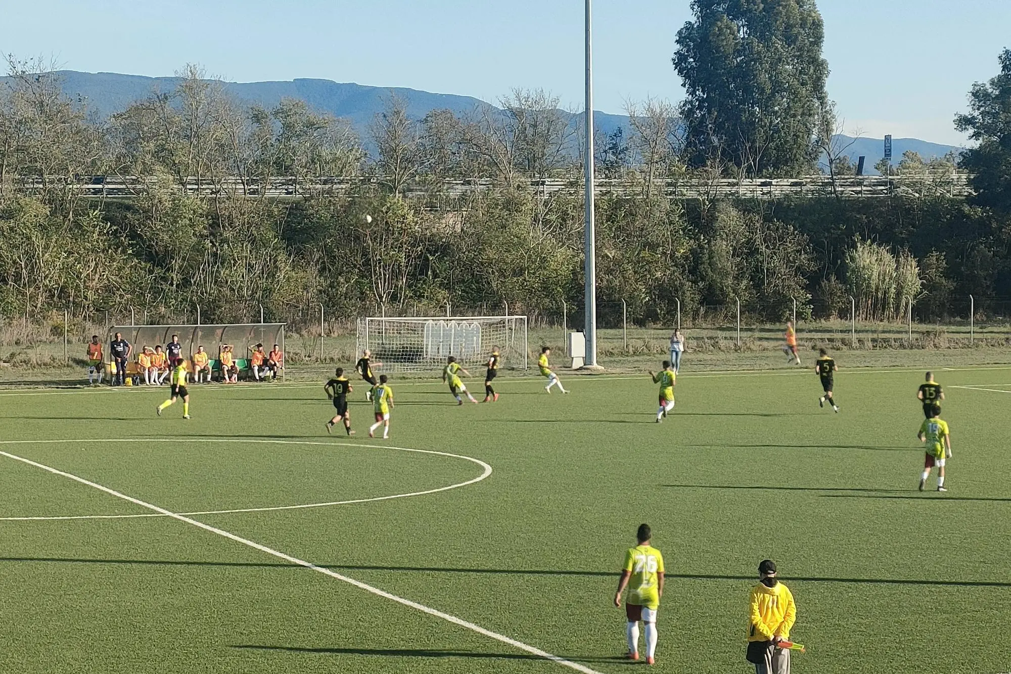 Nella foto una partita del Santa Giusta (foto di Giacomo Pala)