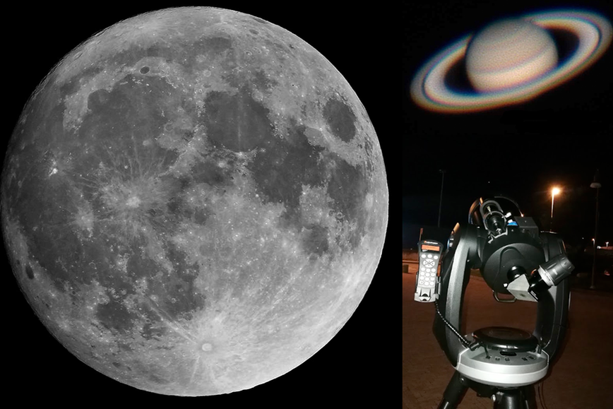 Notte di Luna e Saturno al Planetario de l'Unione Sarda