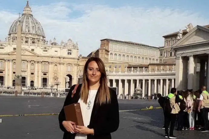 Rosa Parlavecchia a Roma (foto Biblioteca di Sardegna)